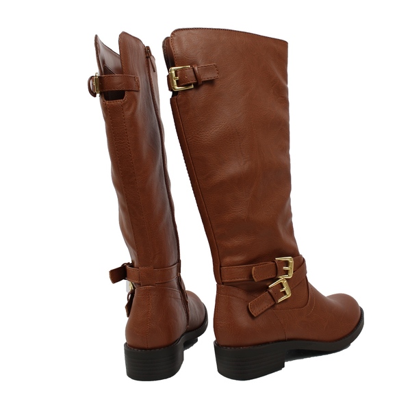 Other - GIRLS Cognac Buckle Knee High Riding Boot